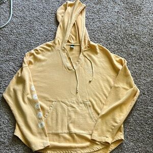 Old Navy Yellow Hooded Sweatshirt Relaxed Fit
